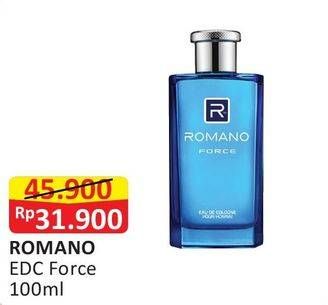 Promo Harga ROMANO Eau De Cologne Force 100 ml - Alfamart