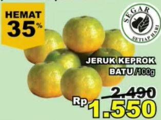 Promo Harga Jeruk Keprok Batu per 100 gr - Giant