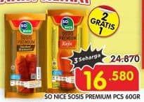 Promo Harga So Nice Sosis Siap Makan Premium 60 gr - Superindo