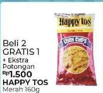 Promo Harga HAPPY TOS Tortilla Chips Merah 160 gr - Alfamart