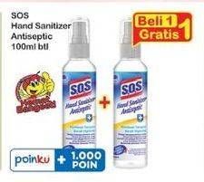 Promo Harga SOS Hand Sanitizer 100 ml - Indomaret