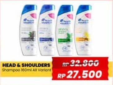 Promo Harga Head & Shoulders Shampoo All Variants 160 ml - Yogya