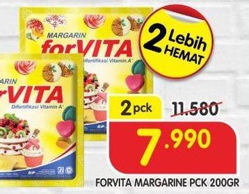 Promo Harga FORVITA Margarine per 2 sachet 200 gr - Superindo