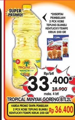 Promo Harga Tropical Minyak Goreng 2000 ml - Superindo