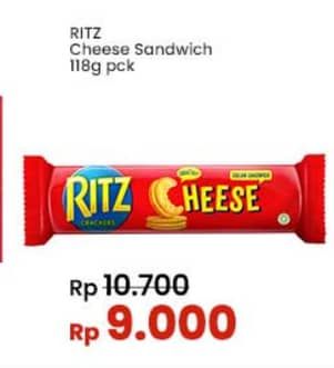 Promo Harga Ritz Sandwich Cheese 118 gr - Indomaret