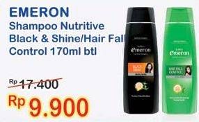 Promo Harga EMERON Shampoo Black Shine, Hair Fall Control 170 ml - Indomaret