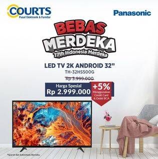 Promo Harga Panasonic TH-32HS500G | Android TV 32"  - COURTS