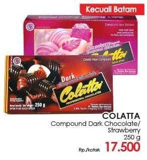 Promo Harga Colatta Compound Dark, Strawberry 250 gr - LotteMart