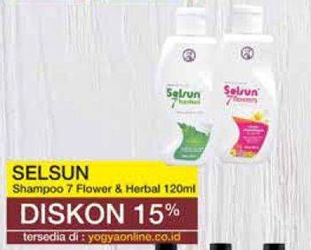 Promo Harga SELSUN Shampoo Anti Dandruff 7 Flowers, Anti Dandruff 7 Herbal 120 ml - Yogya