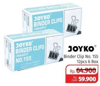 Promo Harga JOYKO Binderclip 155 per 6 box 12 pcs - Lotte Grosir