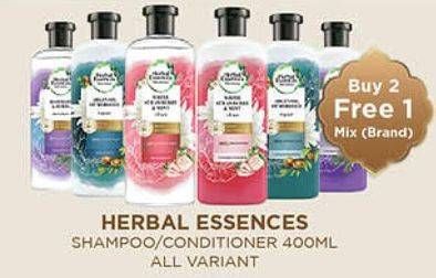 Promo Harga HERBAL ESSENCE Shampoo/ Conditioner 400 mL  - Guardian