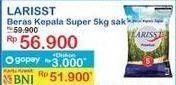 Promo Harga Larisst Beras Kepala Super 5000 gr - Indomaret