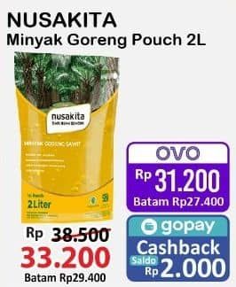 Promo Harga Nusakita Minyak Goreng Sawit 2000 ml - Alfamart