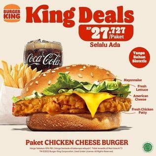 Promo Harga Burger King Chicken Cheese Burger  - Burger King