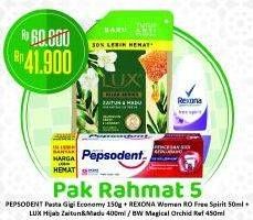 Pak Rahmat 5 (Pepsodent Pasta Gigi + Rexona Women RO + Lux Hijab Series Body Wash)