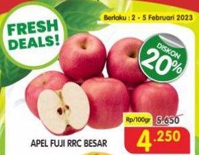 Promo Harga Apel Fuji RRC Besar per 100 gr - Superindo