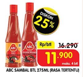 Promo Harga ABC Sambal 275 ml - Superindo
