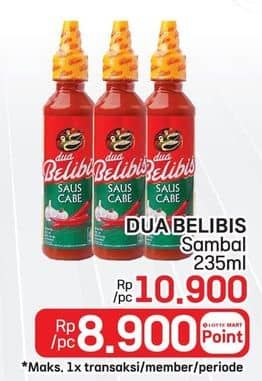 Promo Harga Dua Belibis Saus Cabe 235 ml - LotteMart