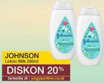 Promo Harga Johnsons Baby Lotion Milk + Rice 200 ml - Yogya