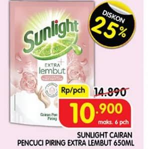 Promo Harga Sunlight Pencuci Piring Extra Lembut 650 ml - Superindo