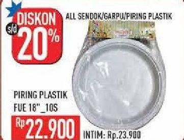 Promo Harga Piring Plastik FUE 18 Inci  - Hypermart