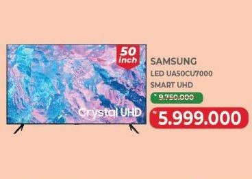 Promo Harga Samsung Crystal UHD Smart TV 50 inch UA50CU7000  - Yogya