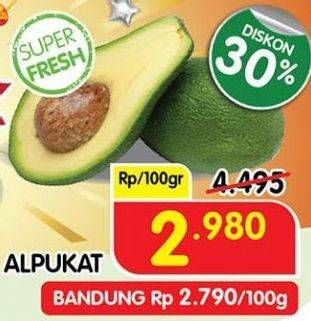 Promo Harga Alpukat per 100 gr - Superindo