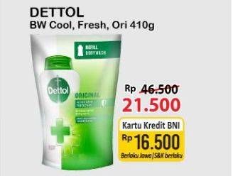 Promo Harga Dettol Body Wash Cool, Fresh, Original 410 ml - Alfamart