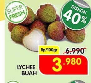 Promo Harga Buah Leci per 100 gr - Superindo