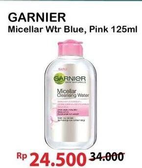 Promo Harga GARNIER Micellar Water Blue, Pink 125 ml - Alfamart