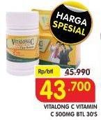 Promo Harga VITALONG C Vitamin C 500mg 30 pcs - Superindo