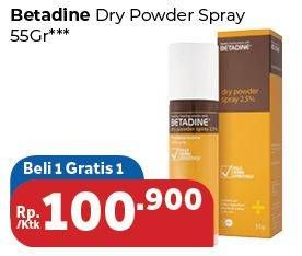 Promo Harga BETADINE Dry Powder Spray 55 gr - Carrefour