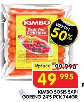 Promo Harga Kimbo Sosis Sapi Goreng 744 gr - Superindo