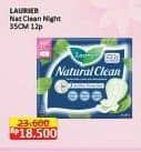 Promo Harga Laurier Natural Clean Night Wing 35cm 12 pcs - Alfamart