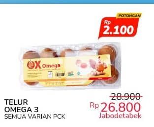 Promo Harga Telur Ayam Omega 3 10 pcs - Indomaret