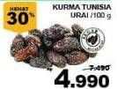 Promo Harga Kurma Tunisia Urai per 100 gr - Giant