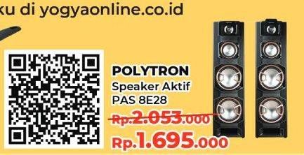 Promo Harga Polytron PAS 8E28 Speaker Dual Woofer  - Yogya