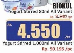 Promo Harga Biokul Stir Yogurt All Variants 1000 gr - Hari Hari