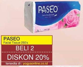 Promo Harga PASEO Facial Tissue per 2 pouch 250 pcs - Yogya