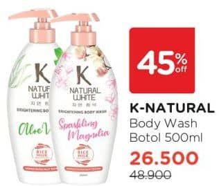 Promo Harga K Natural White Body Wash 500 ml - Watsons