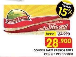 Promo Harga GOLDEN FARM French Fries Crinkle 1 kg - Superindo