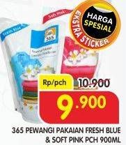 Promo Harga 365 Pewangi Pakaian Fresh Blue, Soft Pink 900 ml - Superindo