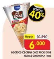 Promo Harga Indoeskrim Choc Rocks Cone Indomie 110 ml - Superindo