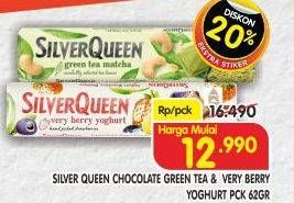 Promo Harga SILVER QUEEN Chocolate Green Tea, Very Berry Yoghurt 62 gr - Superindo