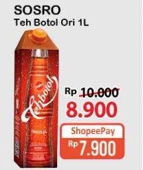 Promo Harga SOSRO Teh Botol Original 1000 ml - Alfamart