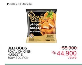 Promo Harga Belfoods Royal Nugget Chicken Nugget S 500 gr - Indomaret