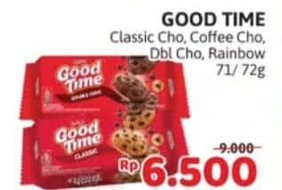 Promo Harga Good Time Cookies Chocochips Classic, Coffee, Double Choc, Rainbow Chocochip 72 gr - Alfamidi