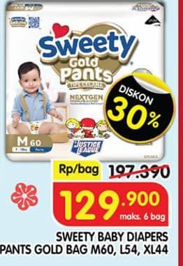 Promo Harga Sweety Gold Pants M60, L54, XL44 44 pcs - Superindo