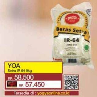 Promo Harga YOA Beras Setra IR-64 5000 gr - Yogya