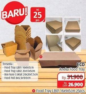 Promo Harga ECO Food Tray 25 pcs - Lotte Grosir